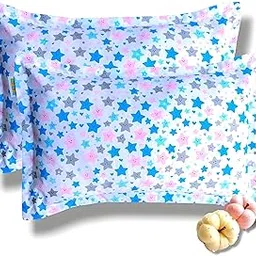 SAMSPIRE 100% Organic Cotton Kids Pillow Covers only, Size 12x18 inches, Suitable for Kids of 1 to 6 Year, Set of 2 (Star-Kid-COV)-image-21