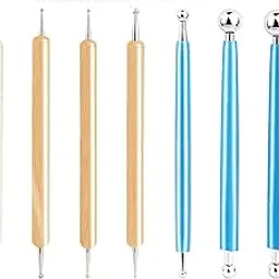 ikis9 Pieces Dotting Tool Set, Dotting Pens with Ball Styluses Tools, Nail Art Pen Set Marbleizing Tool, Nail Art Tools for Rock Art Painting Nail Beauty Design Drawing Drafting-picture-26