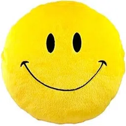 PRACHI TOYS Smiley pillow Round Cushion Pillow Stuffed (Yellow)-picture-24