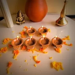 KMJSA Water Sensor LED Diya Lights for Home Decoration – Set of 6 Flameless & Smokeless Electric Diyas for Diwali, Christmas, New Year, Festive & Indoor Decor (6)-image-10