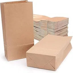 HETOPETO Brown Paper Bags, Kraft Paper Shopping Bags for Grocery and Retail 10x5x3 in 50 Pack of 50 (BROWN, 10x5x3= 25)-image-2