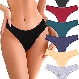 smileai fashion Women’s Cotton Thong Panty Set for Beachwear and Everyday use | Pack of 6 Panties | Seamless Low Waist Bikini Panty for Women-picture-18