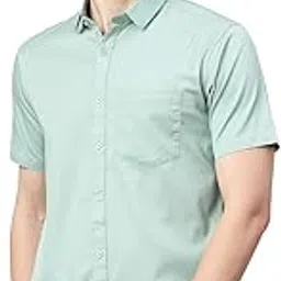 majestic man Slim Fit Pure Cotton Half Sleeve Solid Casual Shirt-picture-50