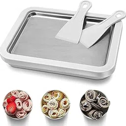Wtrtr Ice Cream Maker，(Big) Ice Cream Pan Suitable for Parent-child Interaction DIY Ice Cream，frozen yogurt machine, sorbetmachine, gelato maker,Ice Pop Molds.333W (big white)-picture-16