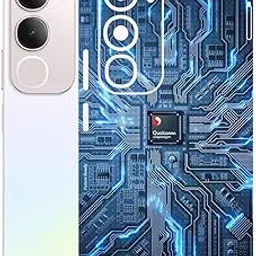 AtOdds Mobile Skin Sticker Wrap | Compatible for VIVO Y29 (5G) | Scratchproof Matte Finish | Full Coverage for All Sides & Camera Protection (Circuit)-picture-10