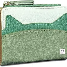 Small Wallet for Women, PU Leather Mini Wallet for Girls, Cash, Coin, Credit Card Holder with Zip Pocket, Bifold Cat Ear Design Small Money Purse for Girls Ladies-image-27