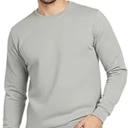 evershyne wears Men's Regular Fit Full Sleeve Winter Wear Fleece Round Neck Sweatshirt for Men Availabel Size M=38,L=40,XL=42-picture-56