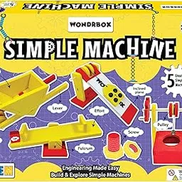 WONDRBOX Simple Machine Science Experiment Kit STEM Educational & Construction Based Activity Game for Kids 6 to 14, Learn Science Engineering School Project Model-picture-35