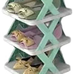 DELMON | 6 Layer Shoe Rack (Green, Pack of 1) Plastic Foldable Shoe Rack | Collection 184-picture-30