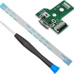 PLAYPS Charging USB Port Replacement Fit & Compatible with PlayStation 4 CUH-12XX / PS4 Slim CUH-2XXX / PS4 Pro CUH-7XXX 12 Pin Flex Cable Incl. (+) Screwdriver-picture-20