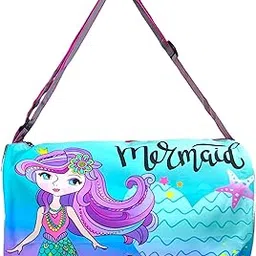 Polyester Duffle Bag For Girls (1 Pcs) Mermaid Duffle Bag For Kids | Whimsical And Sturdy Bag | Best For Travel And Play | Return Gifts Birthday Party For Kids, 20 cm,Brown-image-46