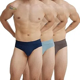 b'there B’There Men’s Seamless Modal Solid Briefs | Premium Cotton Relaxed Innerwear for Men | Bonded Edges, Soft Elastic Waistband | Lightweight, Breathable & All-Day Comfort Underwear_Pack of 3-picture-51