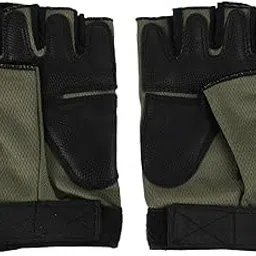 VOSAREA Half-Finger Anti-Slip Cycling Gloves for Men Breathable Training Mittens with Fit for Outdoor Sports Fitness and Motorcycle Riding XL Green-picture-30