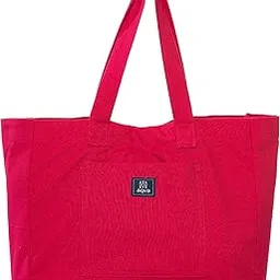 aqva Women Cotton Canvas Tote Bag, Solid Color Shoulder Bag With Magnetic Button Closure, Canvas Handbag For Shopping, Travel, Work, Beach, Office, College-picture-13