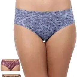 RED Rose Women's Dear Overall Printed Panty/Hipster - Combo Pack of 3 Assorted (in, Alpha, 2XL, Dear)-picture-43