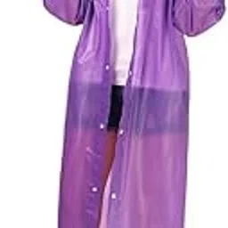 f s firmed string FIRMED STRING RAINCOAT FOR WOMEN-PVC Material TRANSPARENT WATERPROOF REUSEABLE RAINWEAR WITH FUNCTIONAL POCKETS, ADJUSTABLE HOOD AND CARRYING POUCH-picture-11