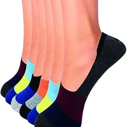 Premium Loafer No-Show Socks for Men & Women – Strong Grip, Comfortable, Sweat-Proof, Anti-Slip Free Size Cotton Socks for Casual & Formal Wear (Pack of 6)3 Strips-image-7