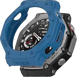 OBOE Silicone Sports Bumper Case Compatible with Amazfit T-Rex 3 Smart Watch (Blue) [WATCH NOT INCLUDED]-image-6