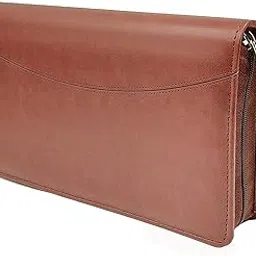 sukeshcraft Multiple Cheque Book Holder | Original PU Holds Upto 8 Cheque Books, Locker Key Hook,(PU, Pull Brown)-picture-18