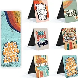 TOWNBUS Cool Retro Magnetic Bookmarks | Page Markers for Book Lovers | Kids | Best Gift Magnetic Clips with Lovely Quotes-picture-23