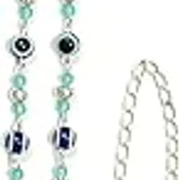 heddz Lightweight Glass Beads Silver Filigree Pastel With Evil Eye Spectacle Chain For Women-Mask Chain Lanyard String for Eyewear Frames,Reading Glasses,Sunglasses,Goggles and Eyeglasses-picture-46