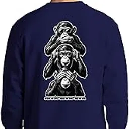 buy that trendz Sweatshirts for Men 3 Monkeys Graphic Printed Cotton Blend Full Sleeve Winter Pullover Regular Stylish Sweatshirt-picture-36