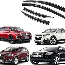 Malik AUTO Compatible Chromeline Silverline Door Visor Wind Deflector Captiva All Models Set of 4 Pieces-picture-32