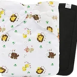 Babymoon Washable & Reusable Cloth Diaper Pocket With Grey Insert Pack of 2-picture-17