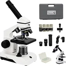 Wevision Compound Monocular Microscope Kit for Adults, Students, Beginners, 80X-2000X STEM Kit with All Metal Body Microscope, Carrying Box for Laboratory Home Education-image-45