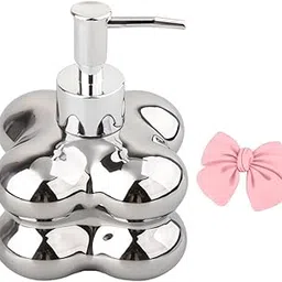 Ceramic Hand Soap Dispenser Lotion Pump Dispenser for Shower Shampoo Argent-picture-13