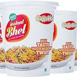 Gujjubhai Special Instant Bhel Puri Cup Ready to Eat | Travel -Friendly|Vegan, Fresh,Healthy&Hygienic.(Pack of 4, 80g Each)-picture-32