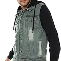 Men Stylish Denim Standard Length Jacket-image-64