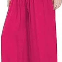 fancy star Women Super-Combed Cotton and Rayon Solid Full Length Regular Palazzo-picture-12