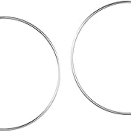 TRENDIVIBE 2X Metal Floral Hoops Elegant Metal Rings for Baby Showers Birthday Holidays Silver-image-3