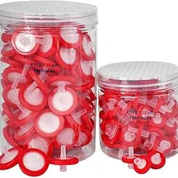 Syringe Filters Hydrophobic PTFE Membrane 100PCS, 0.22um Pore Size,13mm Disc Diameter,HPLC and GC Needle Filter, Non-Sterile, High Throughput Lab Filtration, Barreled Packed-picture-29