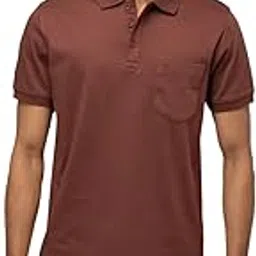 unibro Men Extra-Long Staple Length Cotton Smart Fit Apex Polo T-Shirt Rust Brown-picture-46
