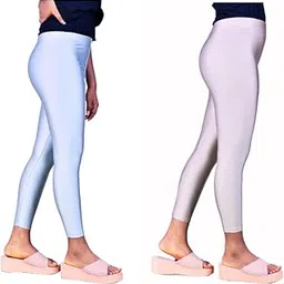 Shiny Ankle Length Leggings for Women - Combo-2-picture-51