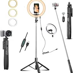 MagStick X7 Youtuber Kit | 10" Ring Light | 62" Reinforced Tripod Selfie Stick | Bluetooth Remote for Reels, Vlogs & Live Streaming-picture-16