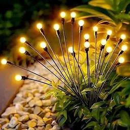 Solar Garden Lights for Outdoor Waterproof Firefly Lights| 8 LEDs X 2| Solar Powered | Lude Decorative Lights for Outside,Plants,Tree,Balcony (Pack of 2)-picture-25