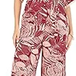 miss chase Women's V-Neck Half Sleeve Floral Kimono Chiffon Jumpsuit-picture-26
