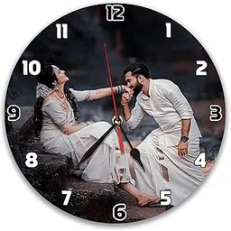 SAVRI Personalized Acrylic Photo Printed Wall Clock with Your Picture Printed for Couples, Birthdays, Anniversaries, Weddings, and Special Occasions (9x9 inch), Analog, Black-picture-15