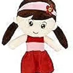 HELLO BABY Polyester Super Soft Stuffed Doll for Baby Girls, Washable Cuddly Soft Plush Toy, Helps to Learn Role Play, Safe Toy for Kids (Red, 40)-image-11