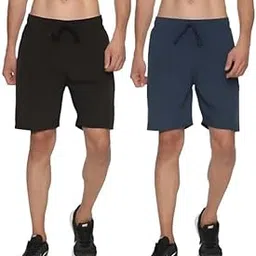 rso outfits Men's Polyester Solid Sports Casual Shorts Combo Pack of 2-picture-30
