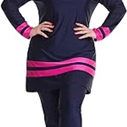 Women Burkini Swimsuits Plus Size Modest Swimwear Long Sleeve Full Cover Hijab Top Swim ?Pants Set Fat Bathing Suits…-image-28