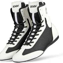 rxn Boxing Shoes for Men and Women Lace Up Non Slip Rubber Sole Lightweight Mid High Top | BX-17 High Top Boxing Boots image 1