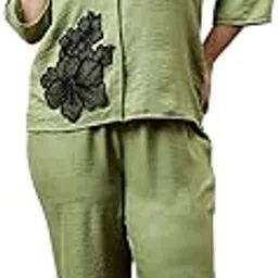 poshbery Light Green Patchwork Coord-picture-3