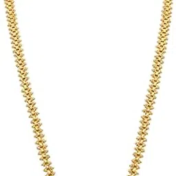 sasitrends American Diamond Micro Gold Plated Pendant Chain Necklace for Women and Girls image 1