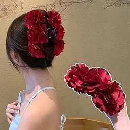 Melodio 2025 New Floral Claw Clip for Women, Volumizing Hair Claw for Full Back Head Look, Elegant Aesthetic Hair Clip with Strong Hold, Soft Grip-picture-47