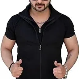 jangoboy Men's Cotton Blend Half Sleeve Polo Neck Collar T-Shirt-picture-48