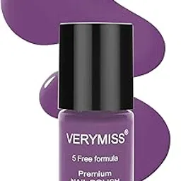 Verymiss Premium Non UV Gel Nail Polish 6ml - (Purple Love)-image-22